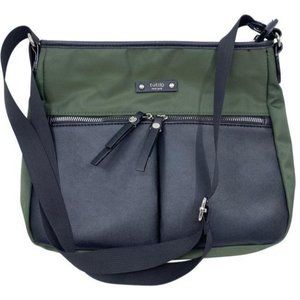 tutilo black green nylon cross body bag
